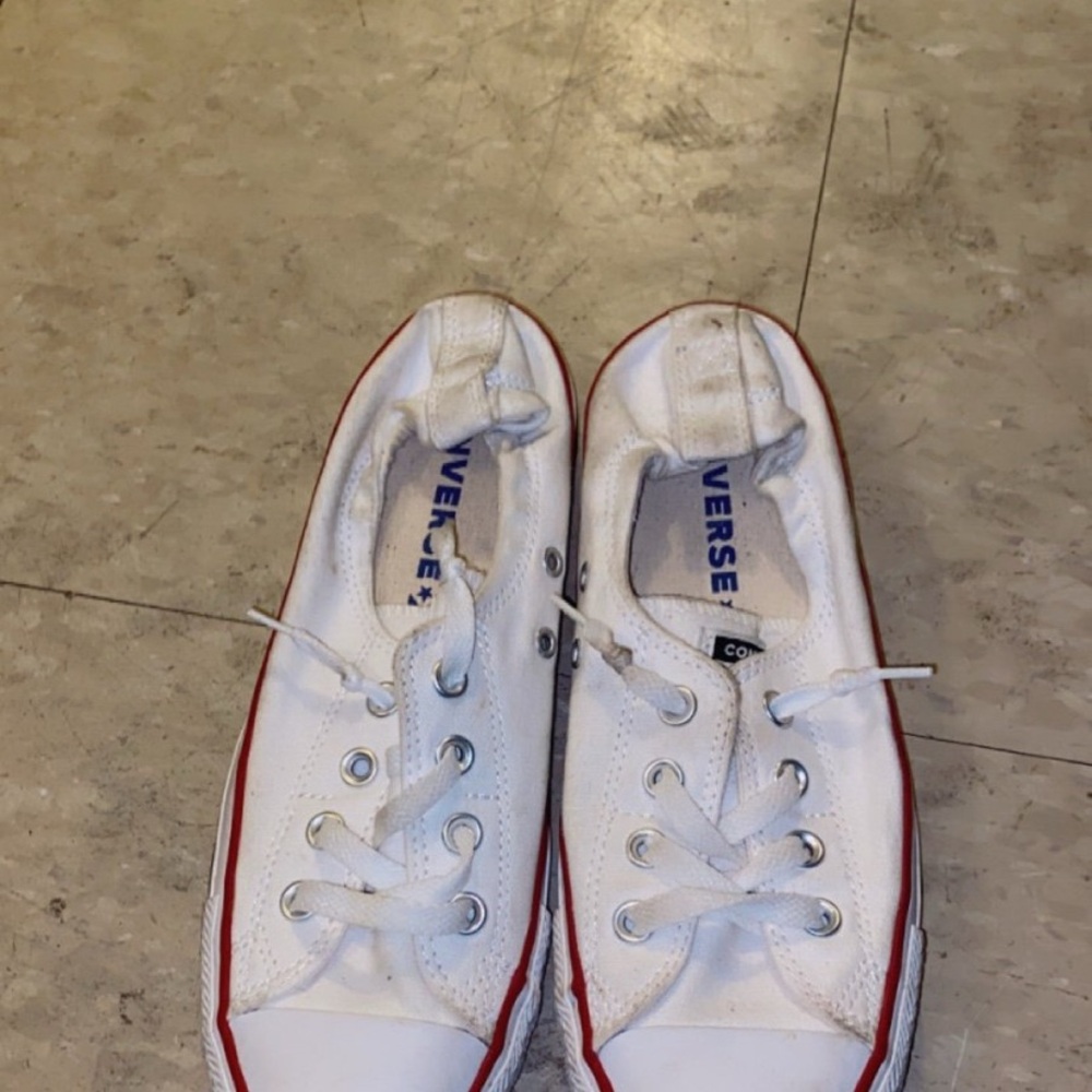 Converse Kids White and Red Sneakers